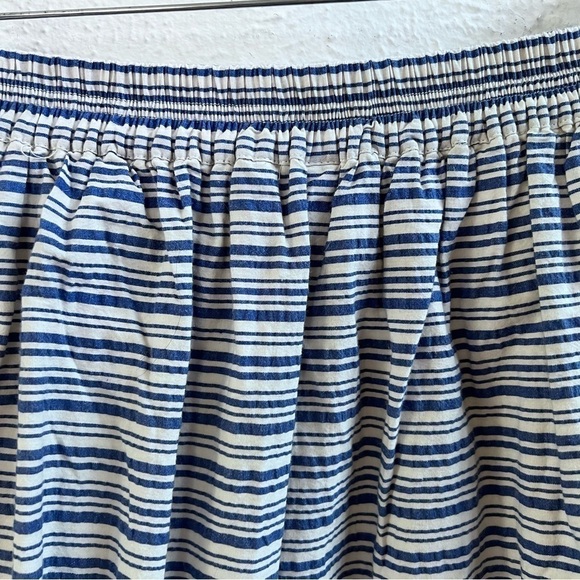 - J Crew blue stripe pleated skirt - Picture 3 of 7